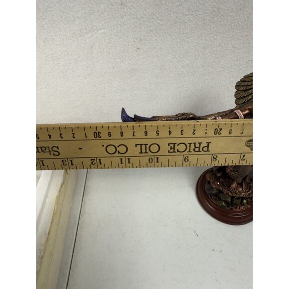 Summoning The Chiefs Warrior ~ Bronze Sculpture ~ The Bradford Exchange - Picture 6 of 7